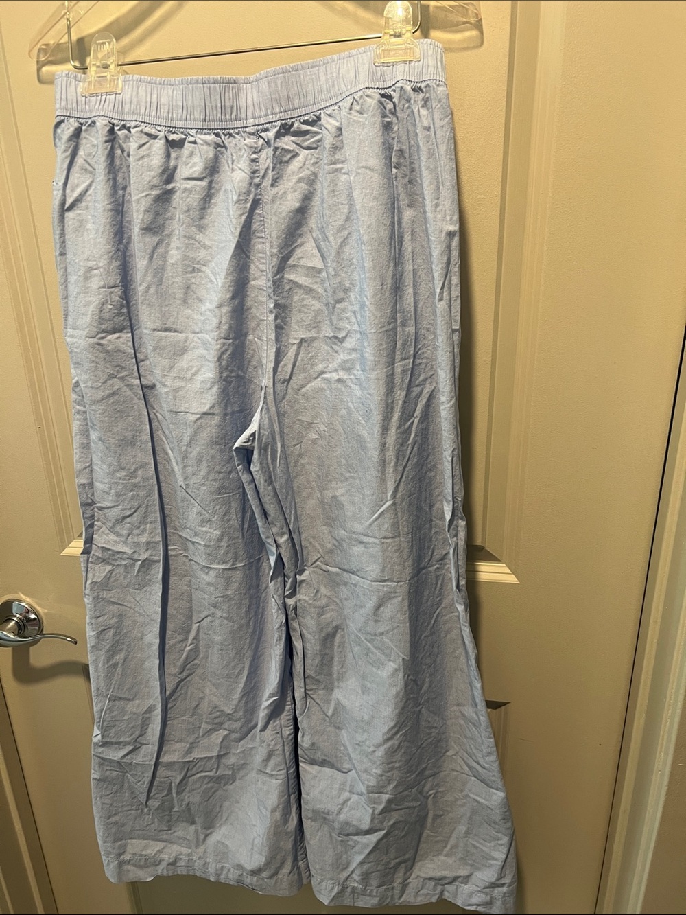 J. Crew Pale Blue Wide-Leg Cotton Pants - Picture 9 of 9
